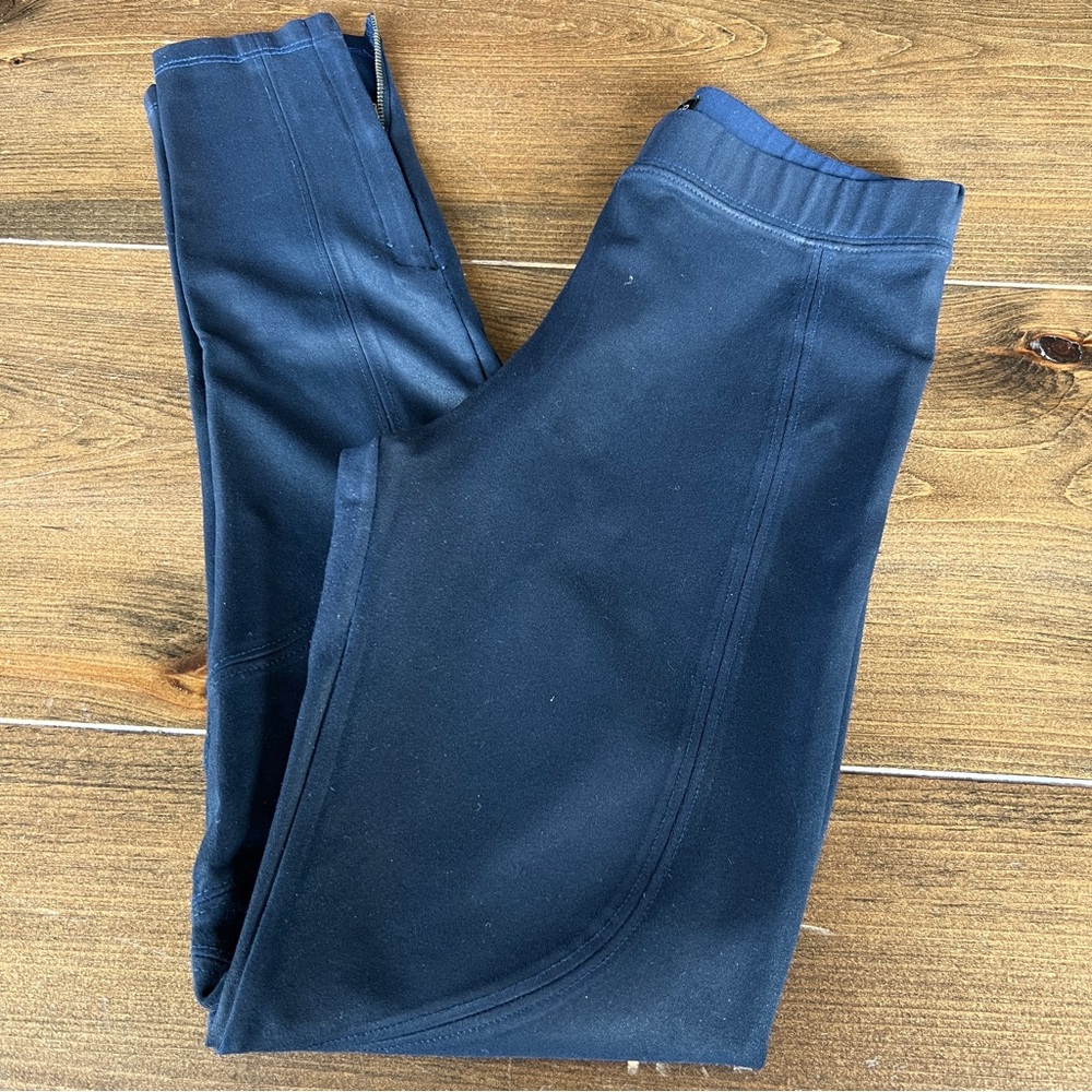 David Lerner Womens Moto Blue Leggings - Picture 1 of 5